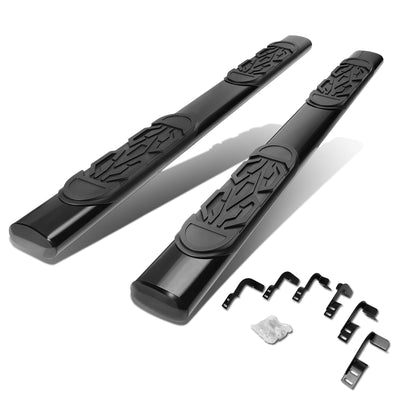 D-Motoring - Running Boards - 6 in. - Black - Oval - Dodge RAM 1500 / 2500 / 3500 Crew Cab 4-Door - 1