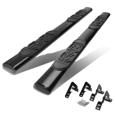 D-Motoring - Running Boards - 6 in. - Black - Oval - 01-03 Ford F-150 Crew Cab (Super Crew) - 1