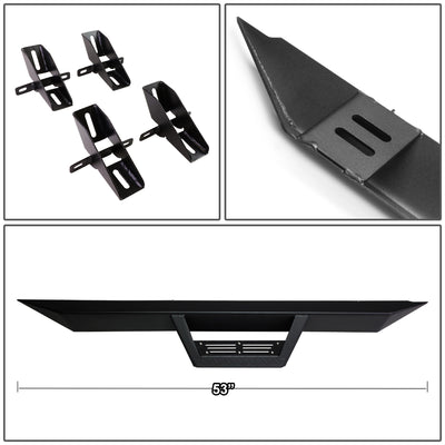 D-Motoring - Running Boards+Downpipe Step Pad - 3 in. - 07-16 Jeep Wrangler 2-Dr - 4