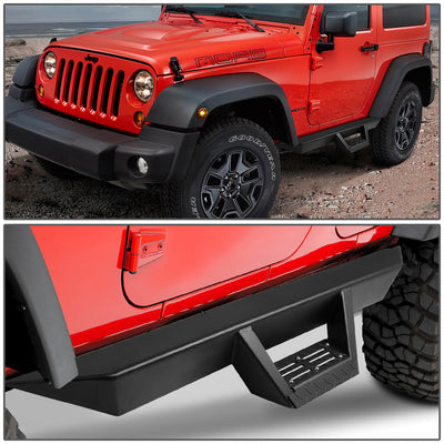 D-Motoring - Running Boards+Downpipe Step Pad - 3 in. - 07-16 Jeep Wrangler 2-Dr - 5