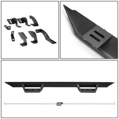 D-Motoring - Running Boards+Downpipe Step Pad - 3 in. - 05-17 Toyota Tacoma Extended (Access) Cab - 4
