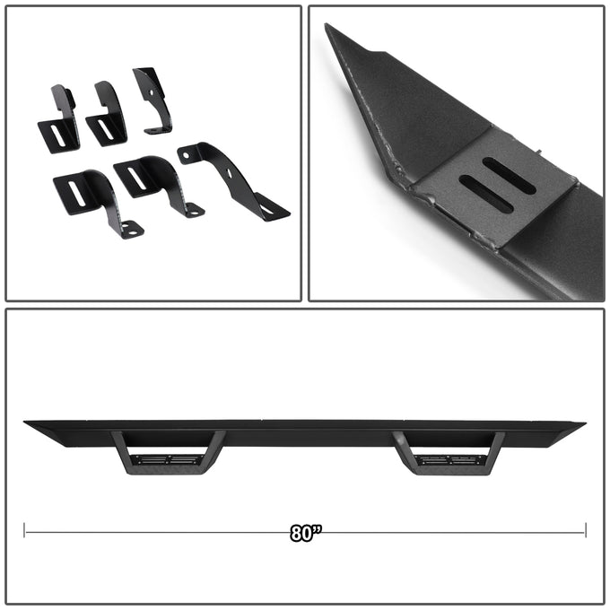 D-Motoring - Running Boards+Downpipe Step Pad - 3 in. - 05-16 Toyota Tacoma Double(Crew) Cab - 4