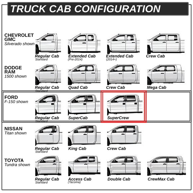 D-Motoring - Running Boards - 5.5 in. - 15-17 Ford F-150 Crew Cab - 6