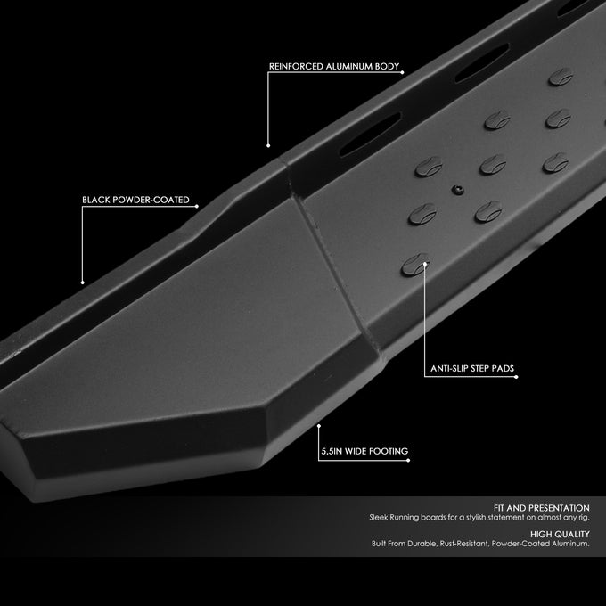 D-Motoring - Running Boards - 5.5 in. - Aluminum - 07-18 Toyota Tundra Extended Crew Cab (CrewMax) - 2