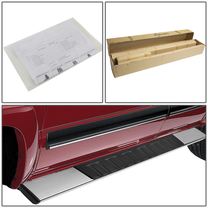 D-Motoring - Running Boards - 6 in. - Chevy Silverado 1500 / 2500HD / 3500HD Standard Cab / GMC Sierra 1500 Standard Cab - 4