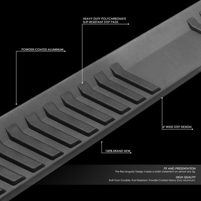 D-Motoring - 15-18 Ford F-150 Running Boards - Side Step - 6 in. - Aluminum - 2