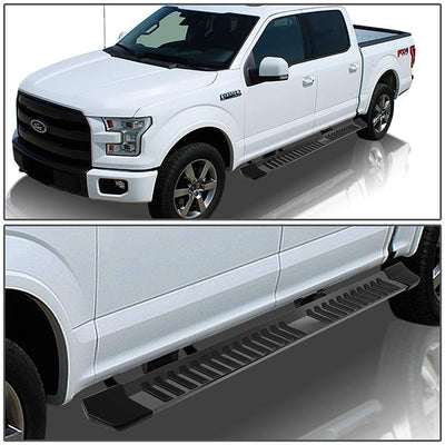 6 in. Wide Flat Side Step Bar Running Boards <br>04-14 Ford F150 Crew Cab