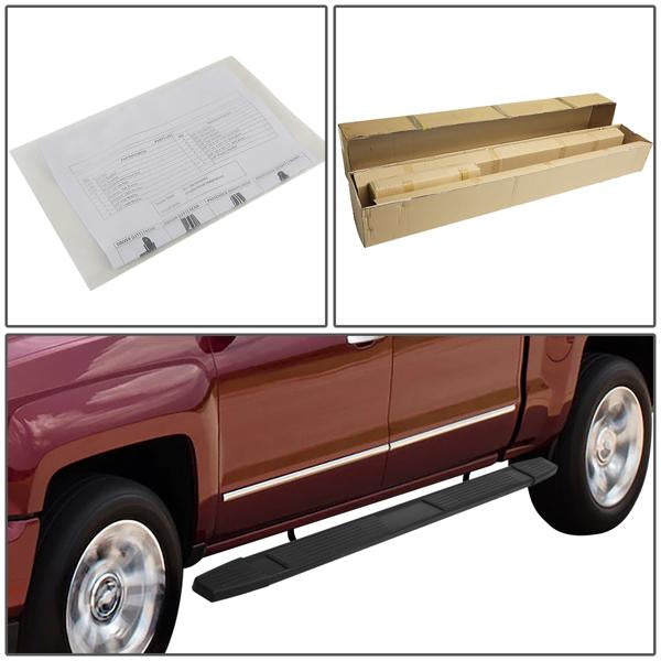 2019 Silverado Sierra Crew Cab Running Boards - 6 in.  - Side Step Bar - Aluminum - Pair - STEPB-ZTL-8109-BK - 5
