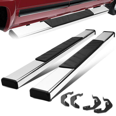 99-18 Silverado Sierra Standard Cab Running Boards Side Step Nerf Bars - Stainless Steel - Pair - STEPB-ZTL-8115-SS - 1