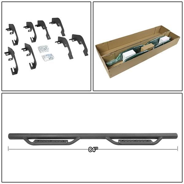 3 in. Round Side Step Nerf Bar w/Drop Steps <br>07-19 Chevy Silverado GMC Sierra Crew Cab