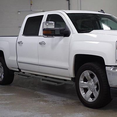 3 in. Round Side Step Nerf Bar w/Drop Steps <br>07-19 Chevy Silverado GMC Sierra Crew Cab