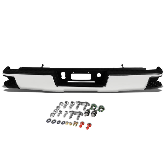 D-Motoring - Rear Bumper - With Corner Side Step Pads - Chevy Silverado 1500 / 2500 / 3500 / GMC Sierra 1500 / 2500 / 3500 - 1