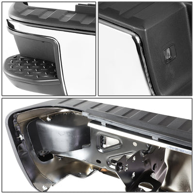 D-Motoring - Rear Bumper - With Corner Side Step Pads - Chevy Silverado 1500 / 2500 / 3500 / GMC Sierra 1500 / 2500 / 3500 - 4