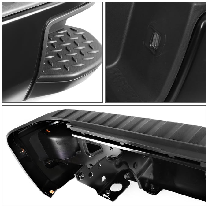 D-Motoring - Rear Bumper - With Corner Side Step Pads - Without Parking Sensor Holes - Chevy Silverado 1500 / 2500 / 3500 / GMC Sierra 1500 / 2500 / 3500 - 4