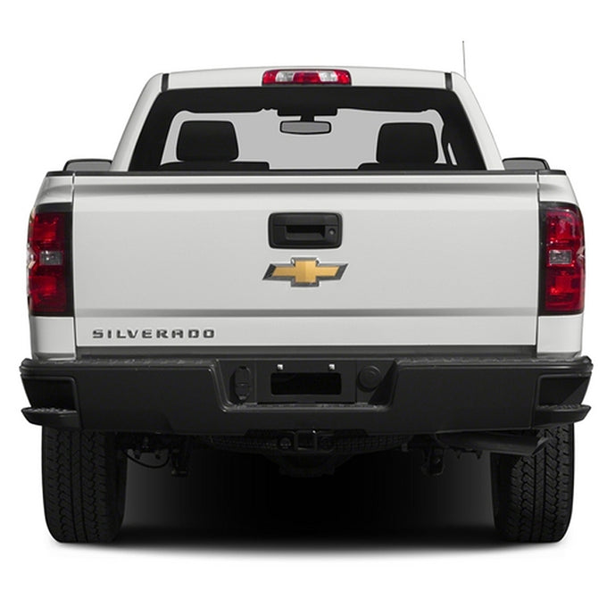 D-Motoring - Rear Bumper - With Corner Side Step Pads - Without Parking Sensor Holes - Chevy Silverado 1500 / 2500 / 3500 / GMC Sierra 1500 / 2500 / 3500 - 2
