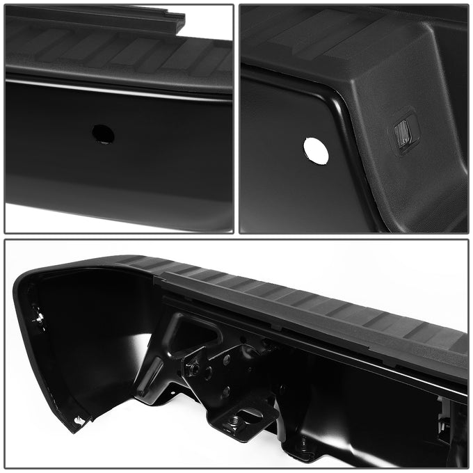 D-Motoring - Rear Bumper - With Parking Sensor Holes - Coated - Chevy Silverado 1500 / 2500 / 3500 / GMC Sierra 1500 / 2500 / 3500 - 4