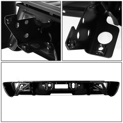 D-Motoring - Rear Bumper - With Parking Sensor Holes - Coated - Chevy Silverado 1500 / 2500 / 3500 / GMC Sierra 1500 / 2500 / 3500 - 5