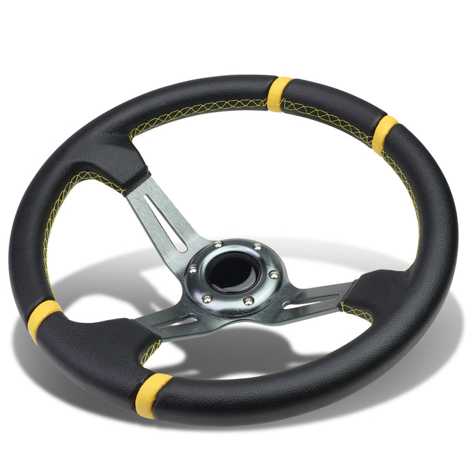 D-Motoring - Steering Wheel - Deep Dish - 350MM - 6-Bolt - 11