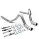 D-Motoring - Tail Pipes - 2.5  Inlet - 2.5  Main Piping - Stainless Steel - 00-03 Dodge Dakota - 1