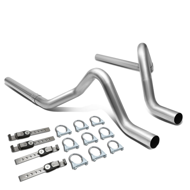 D-Motoring - Tail Pipes - 2.5  Inlet - 2.5  Main Piping - Stainless Steel - 00-03 Dodge Dakota - 1