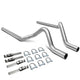 D-Motoring - Tail Pipes - 2.5  Inlet - 2.5  Main Piping - Stainless Steel - 04-08 Dodge Dakota - 1