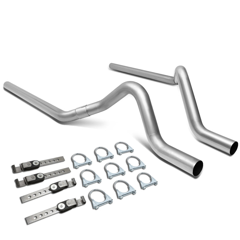 D-Motoring - Tail Pipes - 2.5  Inlet - 2.5  Main Piping - Stainless Steel - 04-08 Dodge Dakota - 1