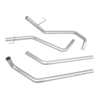 D-Motoring - 02-05 Dodge Ram 1500 2500 Tail Pipes - 2.25 OD Inlet - 2.25 OD Main Piping - Stainless Steel - 6