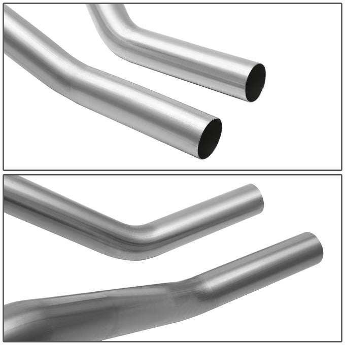 D-Motoring - Tail Pipes - 2.25  Inlet - 2.25  Main Piping - Stainless Steel - Chevy S10 / GMC S15 / Sonoma - 3