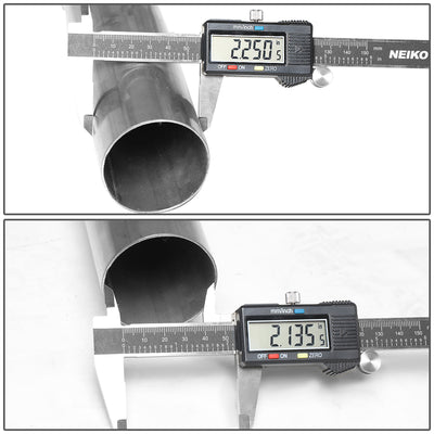 D-Motoring - Tail Pipes - 2.25  Inlet - 2.25  Main Piping - Stainless Steel - Chevy S10 / GMC S15 / Sonoma - 6