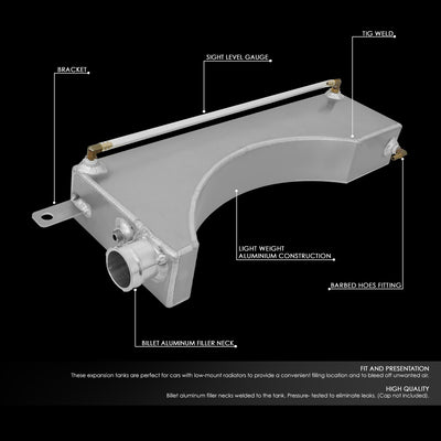 D-Motoring - 94-95 Ford Mustang V8Coolant Recovery Tank - Aluminum - 2