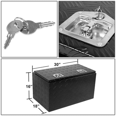 D-Motoring - Truck Bed Tool Box - 30 in.(L) x 18 in.(W) x 17 in.(H)  - Built in Locks - Aluminum - Universal - 5