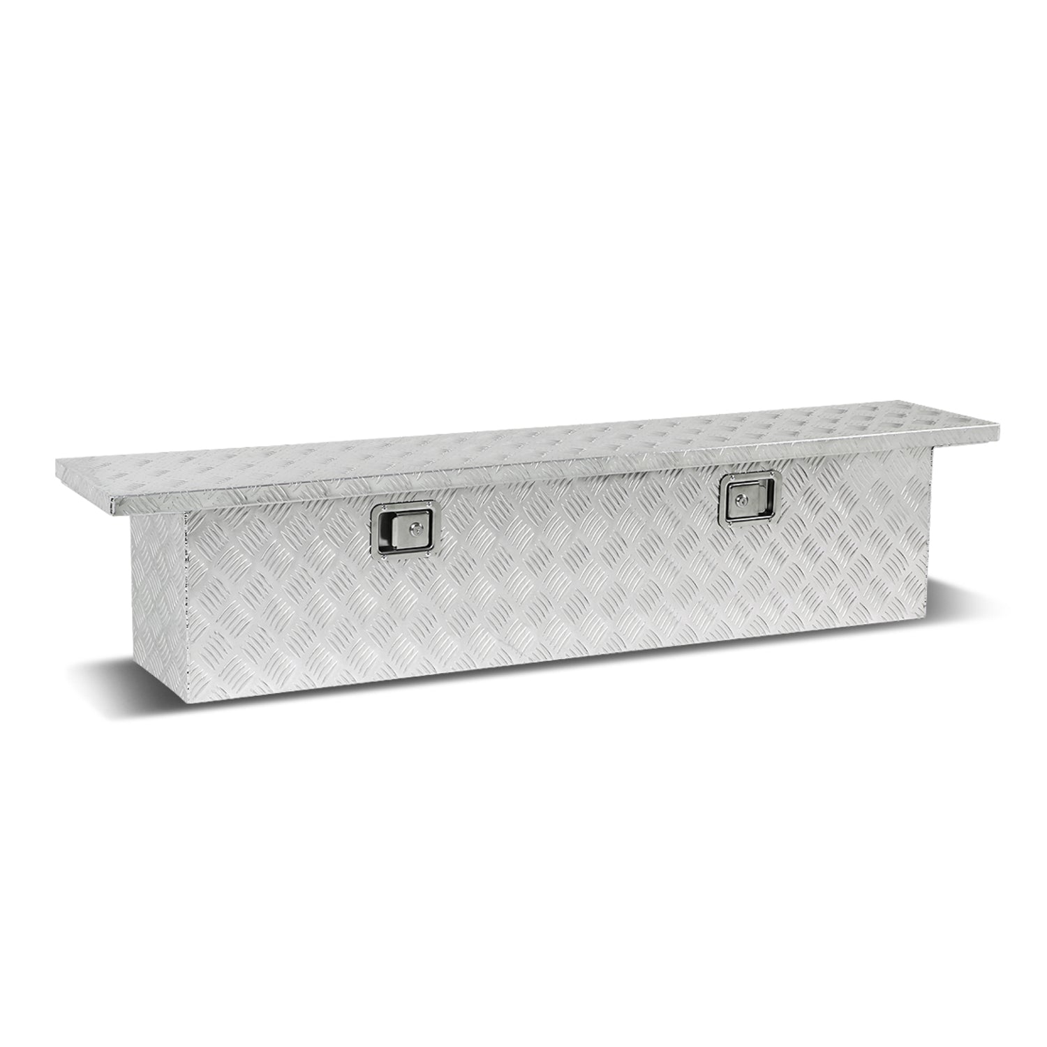 D-Motoring - Truck Bed Tool Box - 60 in.(L) x 12 in.(W) x 14 in.(H) - Built in Locks - Aluminum - Universal - 1