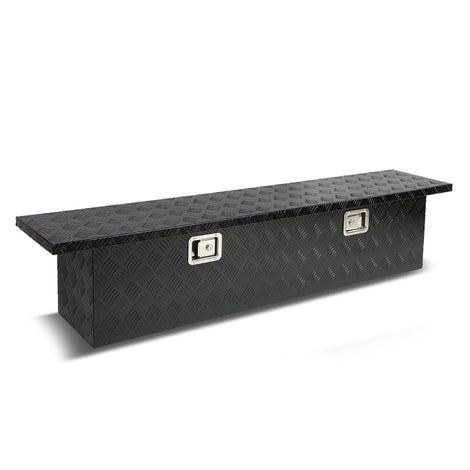 D-Motoring - Truck Bed Tool Box - 60 in.(L) x 12 in.(W) x 14 in.(H) - Built in Locks - Aluminum - Universal - 1