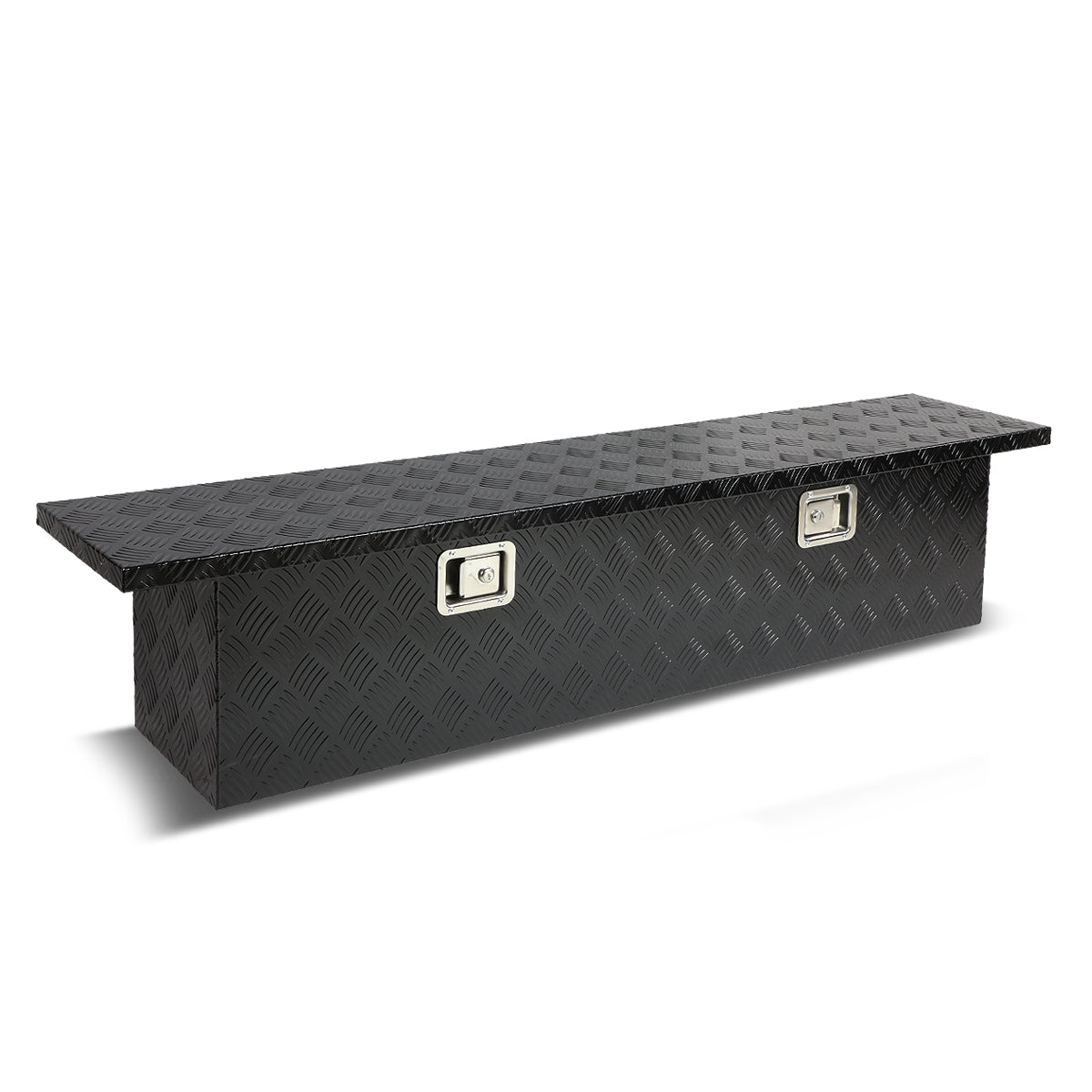 D-Motoring - Truck Bed Tool Box - 60 in.(L) x 12 in.(W) x 14 in.(H) - Built in Locks - Aluminum - Universal - 1