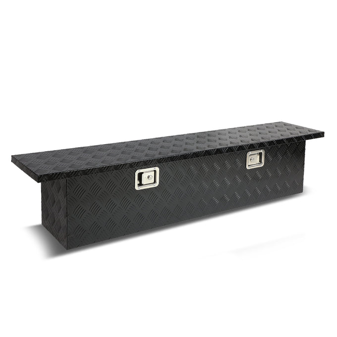 D-Motoring - Truck Bed Tool Box - 60 in.(L) x 12 in.(W) x 14 in.(H) - Built in Locks - Aluminum - Universal - 1