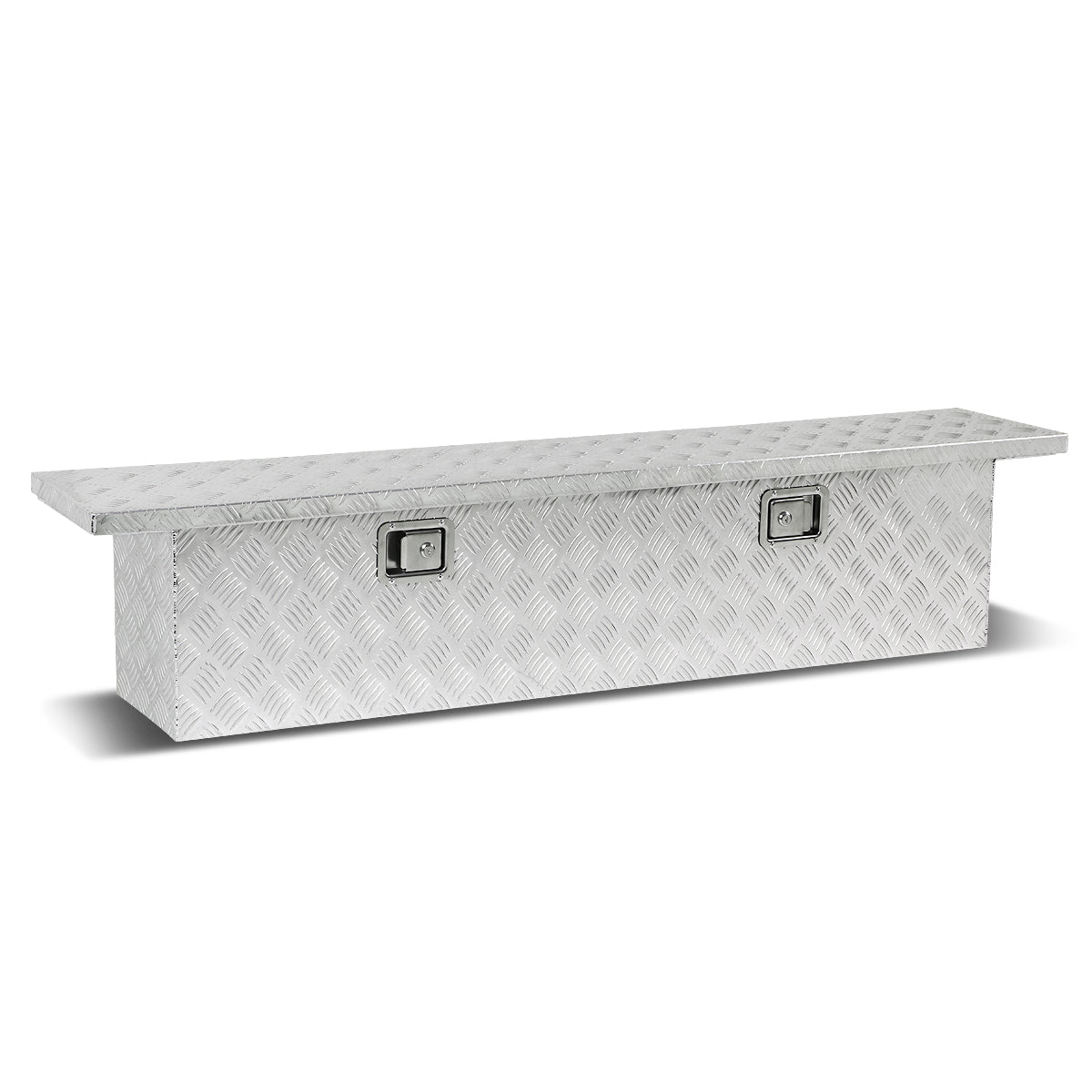 D-Motoring - Truck Bed Tool Box - 63 in.(L) x 12 in.(W) x 14 in.(H) - Built in Locks - Aluminum - Universal - 1