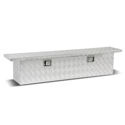 D-Motoring - Truck Bed Tool Box - 63 in.(L) x 12 in.(W) x 14 in.(H) - Built in Locks - Aluminum - Universal - 1