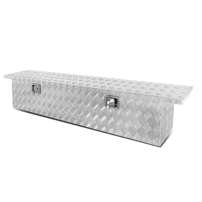 D-Motoring - Truck Bed Tool Box - 69 in.(L) x 11.5 in.(W) x 13.5 in.(H) - Built in Locks - Aluminum - Universal - 1