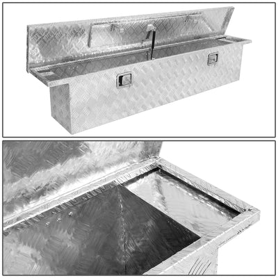 D-Motoring - Truck Bed Tool Box - 69 in.(L) x 11.5 in.(W) x 13.5 in.(H) - Built in Locks - Aluminum - Universal - 2
