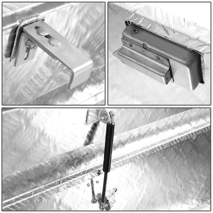 D-Motoring - Truck Bed Tool Box - 69 in.(L) x 11.5 in.(W) x 13.5 in.(H) - Built in Locks - Aluminum - Universal - 4