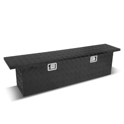 D-Motoring - Truck Bed Tool Box - 60 in.(L) x 12 in.(W) x 15.5 in.(H) - Built in Locks - Aluminum - Universal - 1