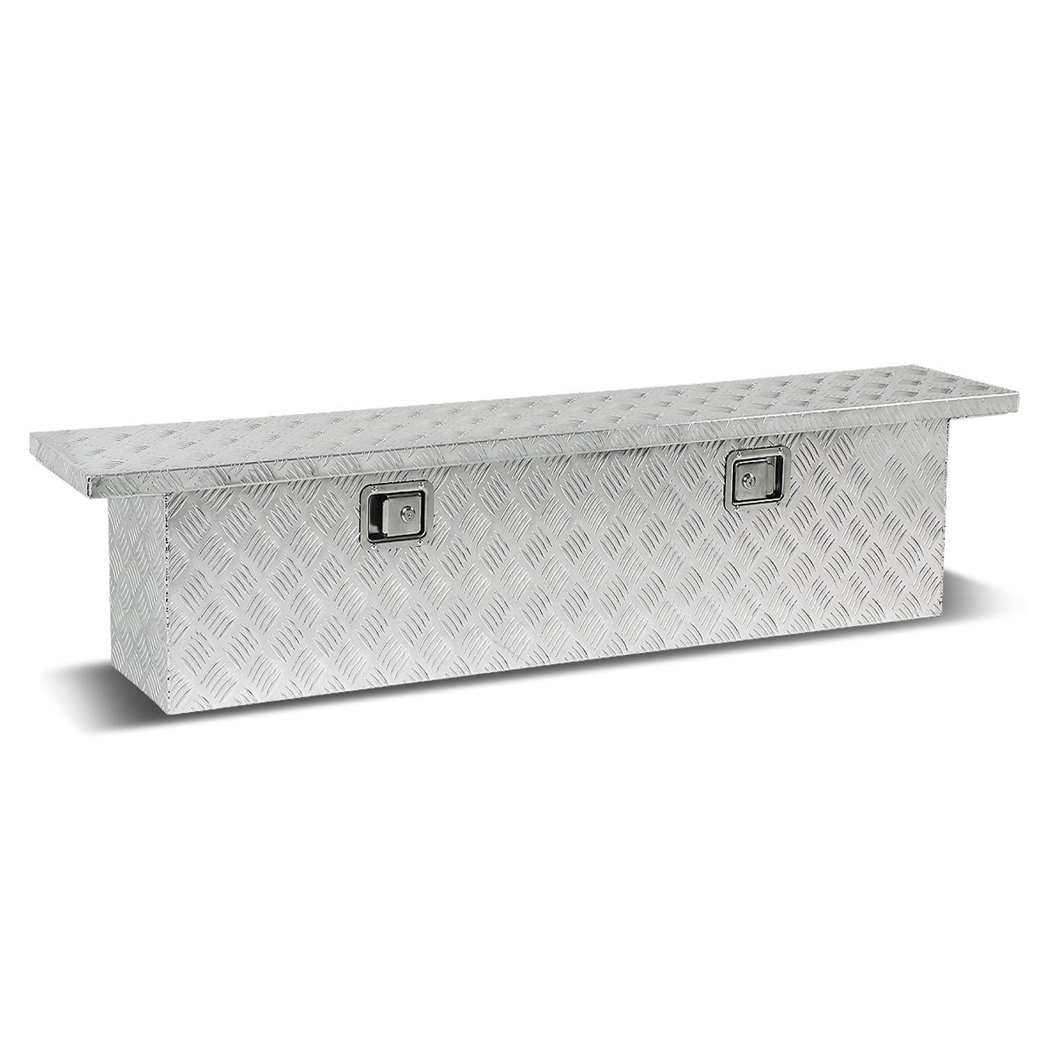 D-Motoring - Truck Bed Tool Box - 63 in.(L) x 12 in.(W) x 16.5 in.(H) - Built in Locks - Aluminum - Universal - 1