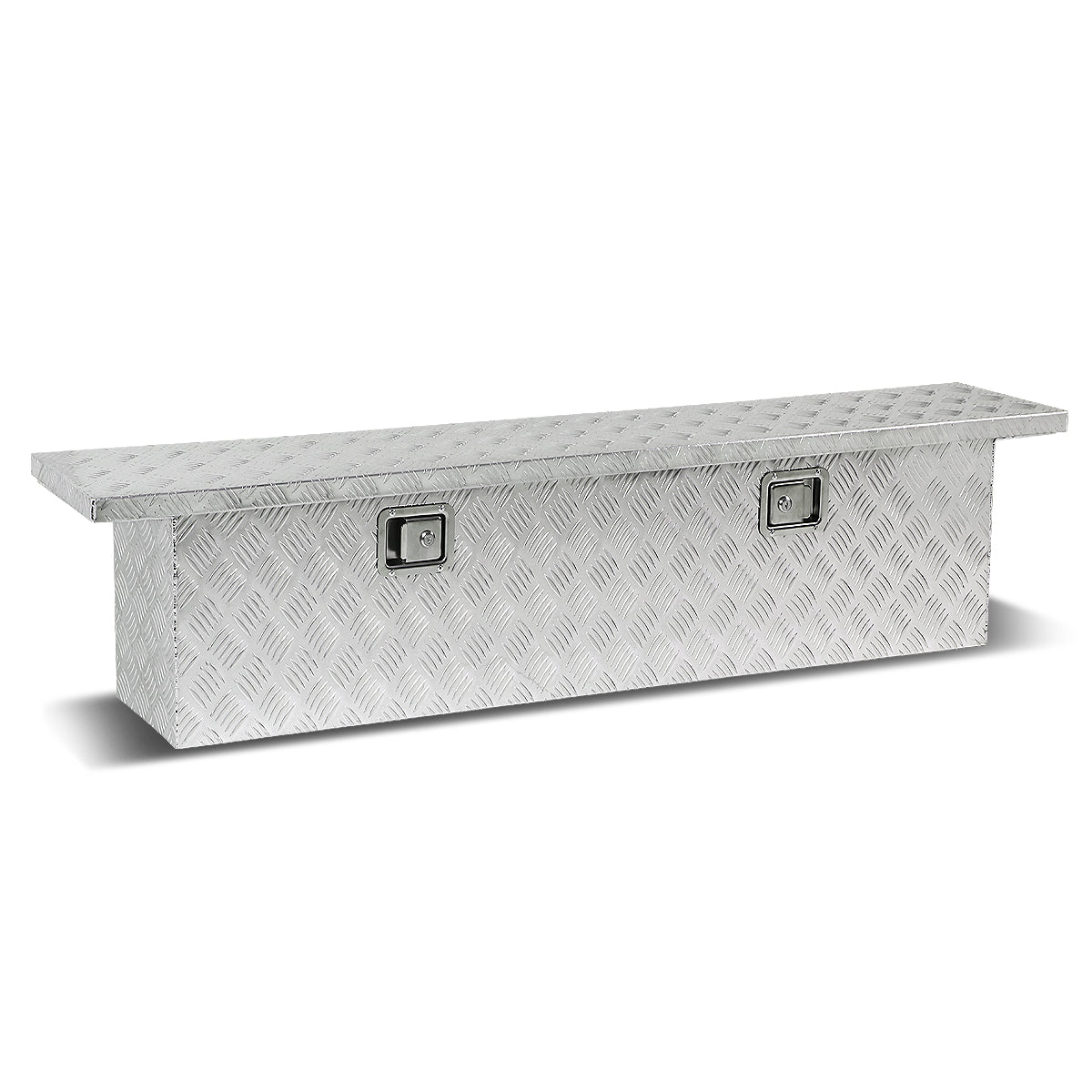 D-Motoring - Truck Bed Tool Box - 63 in.(L) x 12 in.(W) x 16.5 in.(H) - Built in Locks - Aluminum - Universal - 1