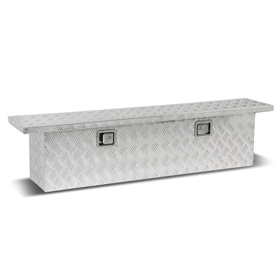 D-Motoring - Truck Bed Tool Box - 63 in.(L) x 12 in.(W) x 16.5 in.(H) - Built in Locks - Aluminum - Universal - 1