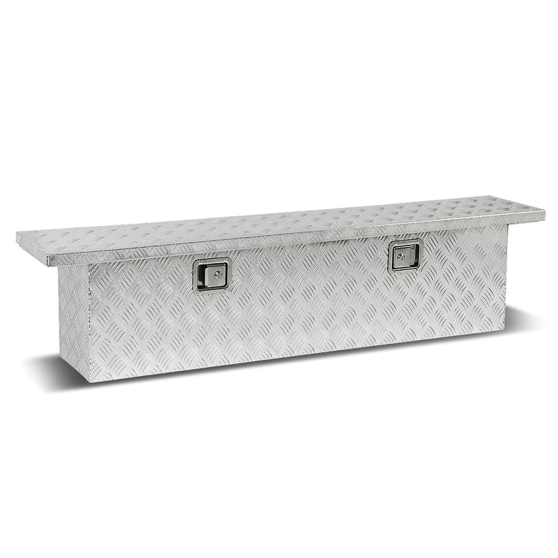 D-Motoring - Truck Bed Tool Box - 63 in.(L) x 12 in.(W) x 16.5 in.(H) - Built in Locks - Aluminum - Universal - 1