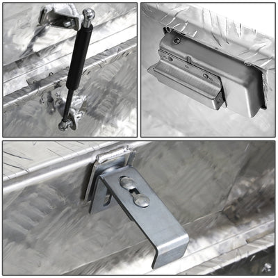 D-Motoring - Truck Bed Tool Box - 63 in.(L) x 12 in.(W) x 16.5 in.(H) - Built in Locks - Aluminum - Universal - 4