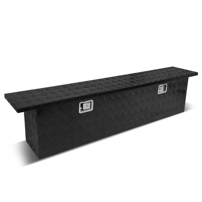 D-Motoring - Truck Bed Tool Box -  69 in.(L) x 11 in.(W) x 16.25 in.(H) - Built in Locks -  Aluminum - Universal  - 1