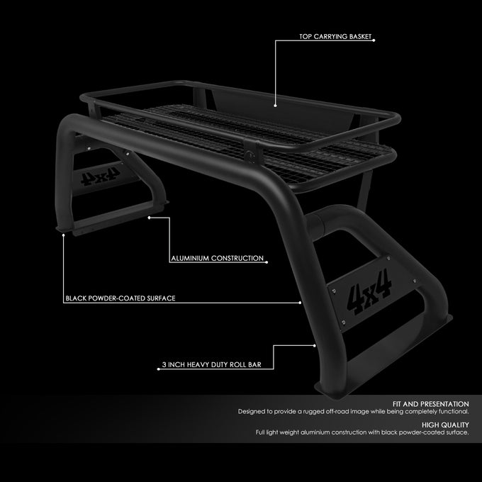 D-Motoring - 07-18 Chevy Silverado GMC Sierra Dodge Ram Roof Cargo Basket - 2