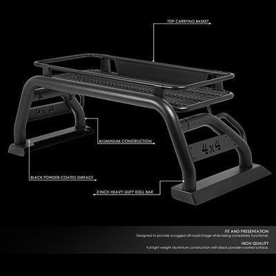 15-19 Tacoma/Colorado/Canyon Roof Cargo Basket - W/Roof Cargo Carrier Basket - Heavy Duty - Aluminum - 2