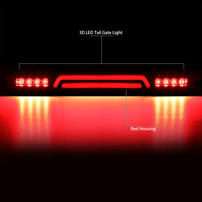 D-Motoring - 03-06 Dodge RamTailgate Lamp - 3D LED - Red Housing - Plug-n-Play - 2
